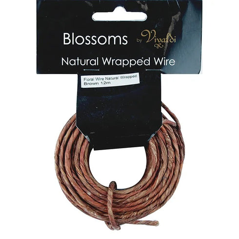 3mm Wrapped Natural Floral Wire